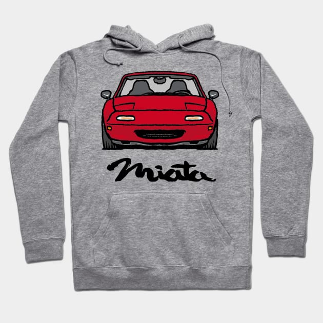 MX5 Miata NA Red Low T-Shirt Hoodie by Woreth